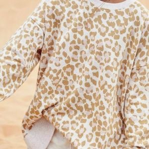 Aerie Cheetah Print Oversized Sweatshirt